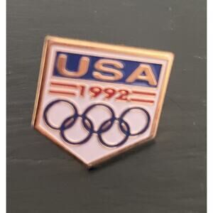 1992 USA Olympic Small Shield Lapel Pin Original Vintage
